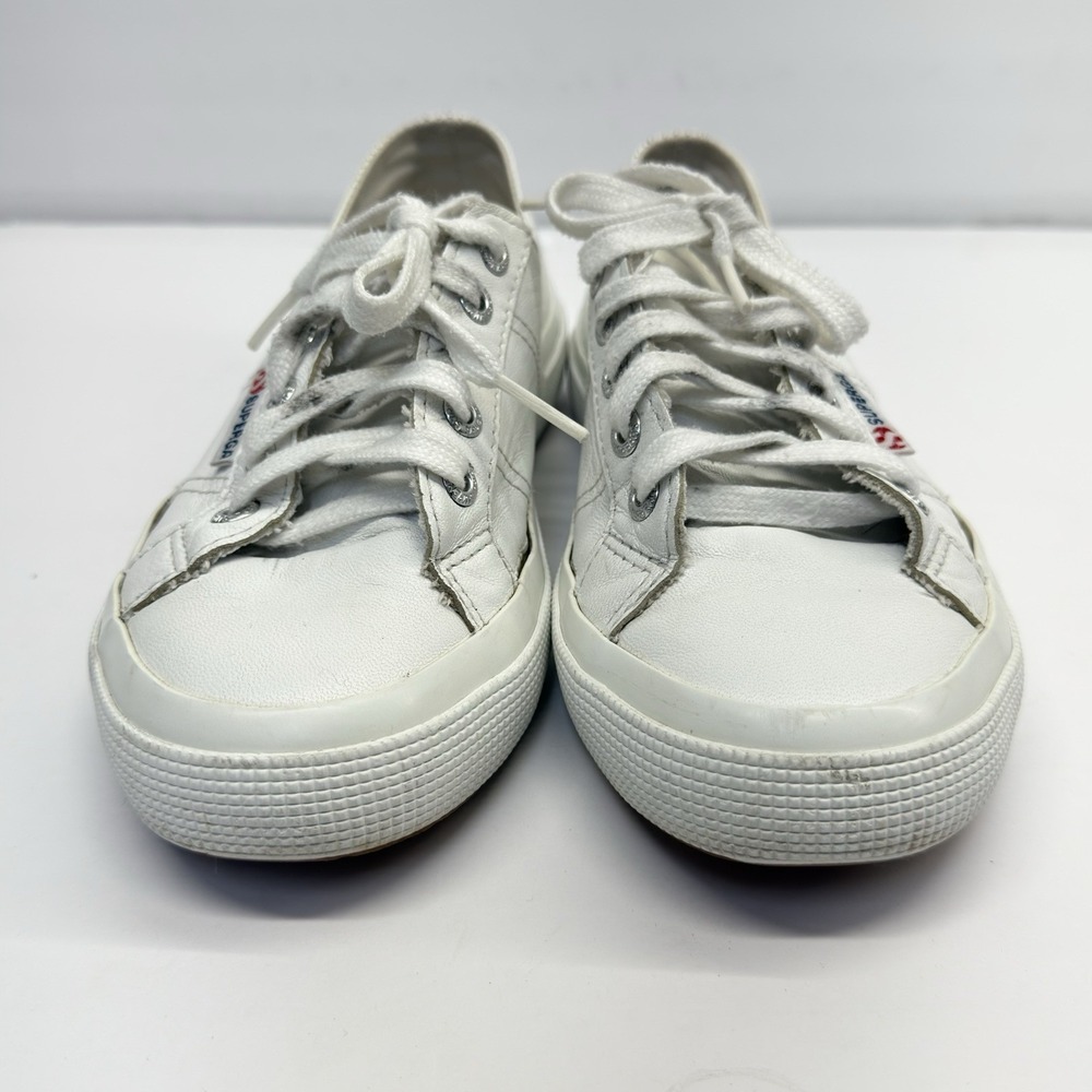 Superga 2750 Leather White Low Top Sneakers Women US 6 EU 36